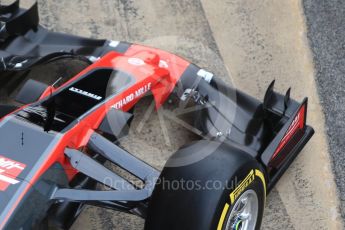 World © Octane Photographic Ltd. Formula 1 winter test 1, Haas F1 Team VF-17 physical unveil, Circuit de Barcelona-Catalunya. Monday 27th February 2017. Digital Ref : 1779CB1D5939