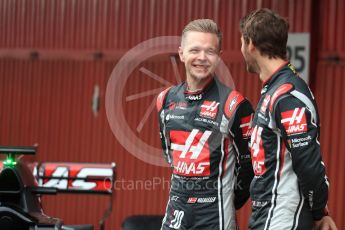 World © Octane Photographic Ltd. Formula 1 winter test 1, Haas F1 Team VF-17 physical unveil - Romain Grosjean and Kevin Magnussen, Circuit de Barcelona-Catalunya. Monday 27th February 2017. Digital Ref : 1779LB1D8116