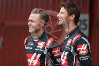 World © Octane Photographic Ltd. Formula 1 winter test 1, Haas F1 Team VF-17 physical unveil - Romain Grosjean and Kevin Magnussen, Circuit de Barcelona-Catalunya. Monday 27th February 2017. Digital Ref : 1779LB1D8121