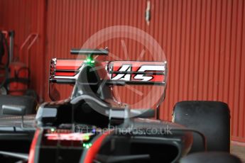 World © Octane Photographic Ltd. Formula 1 winter test 1, Haas F1 Team VF-17 physical unveil ,Circuit de Barcelona-Catalunya. Monday 27th February 2017. Digital Ref : 1779LB1D8193