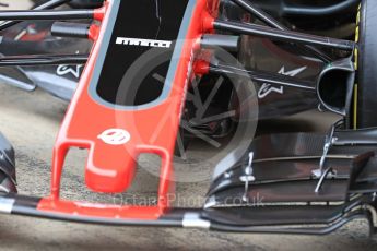 World © Octane Photographic Ltd. Formula 1 winter test 1, Haas F1 Team VF-17 physical unveil, Circuit de Barcelona-Catalunya. Monday 27th February 2017. Digital Ref : 1779LB1D8198