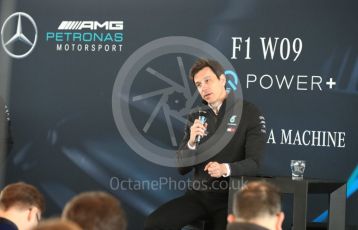 World © Octane Photographic Ltd. Formula 1 –. Mercedes AMG Petronas Motorsport AMG F1 W09 EQ Power+ launch, Toto Wolff (Team Principal and CEO) – Silverstone, UK. Thursday 22nd February 2018. Digital Ref : 2020CB1D7821