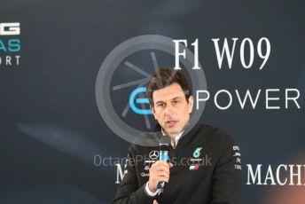 World © Octane Photographic Ltd. Formula 1 –. Mercedes AMG Petronas Motorsport AMG F1 W09 EQ Power+ launch, Toto Wolff (Team Principal and CEO) – Silverstone, UK. Thursday 22nd February 2018. Digital Ref : 2020CB1D7837