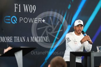 World © Octane Photographic Ltd. Formula 1 –. Mercedes AMG Petronas Motorsport AMG F1 W09 EQ Power+ launch, Lewis Hamilton – Silverstone, UK. Thursday 22nd February 2018. Digital Ref : 2020LB1D7947