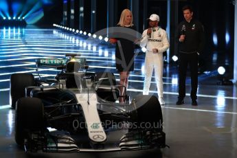 World © Octane Photographic Ltd. Formula 1 –. Mercedes AMG Petronas Motorsport AMG F1 W09 EQ Power+ launch, Lewis Hamilton and Toto Wolff (Team Principal and CEO) – Silverstone, UK. Thursday 22nd February 2018. Digital Ref :2020LB1D8086