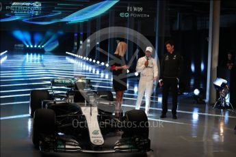 World © Octane Photographic Ltd. Formula 1 –. Mercedes AMG Petronas Motorsport AMG F1 W09 EQ Power+ launch, Lewis Hamilton and Toto Wolff (Team Principal and CEO) – Silverstone, UK. Thursday 22nd February 2018. Digital Ref :2020LB1D8089