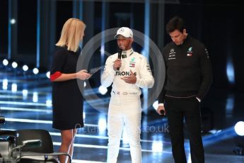 World © Octane Photographic Ltd. Formula 1 –. Mercedes AMG Petronas Motorsport AMG F1 W09 EQ Power+ launch, Lewis Hamilton and Toto Wolff (Team Principal and CEO) – Silverstone, UK. Thursday 22nd February 2018. Digital Ref :2020LB1D8095