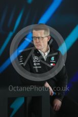 World © Octane Photographic Ltd. Formula 1 –. Mercedes AMG Petronas Motorsport AMG F1 W09 EQ Power+ launch, Andy Cowell (Managing Director of Mercedes AMG High Performance Powertrains) – Silverstone, UK. Thursday 22nd February 2018. Digital Ref : 2020LB1D8292