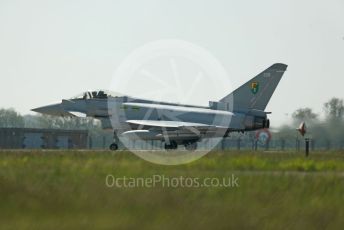 RAF Coningsby. Eurofighter Typhoon FGR4 ZK328 (3 Sqn) with targeting pod ready for takeoff. 2nd June 2021. World © Octane Photographic Ltd.