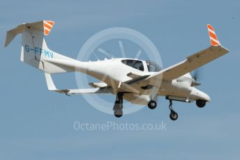 RAF Coningsby. Diamond DA42M-NG G-FFMV of Cobham Aviation Services comes in to land after a morning of probably bomb fall spotting at Donna Nook bombing range. 2nd June 2021. World © Octane Photographic Ltd.