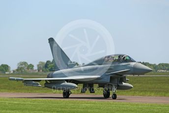 RAF Coningsby. Eurofighter Typhoon T3 ZK379 taxis back to the pad. 2nd June 2021. World © Octane Photographic