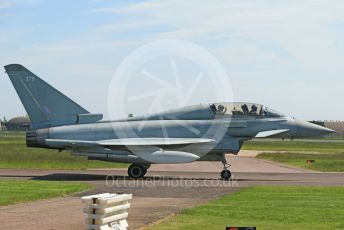 RAF Coningsby. Eurofighter Typhoon T3 ZK379 taxis back to the pad. 2nd June 2021. World © Octane Photographic