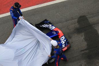 World © Octane Photographic Ltd. Formula 1 – Winter Test 1. Scuderia Toro Rosso STR13 Car Launch with Brendon Hartley and Pierre Gasly. Circuit de Barcelona-Catalunya, Spain. Monday 26th February 2018.