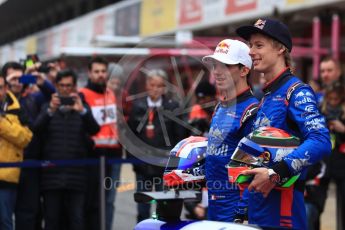 World © Octane Photographic Ltd. Formula 1 – Winter Test 1. Scuderia Toro Rosso STR13 Car Launch with Brendon Hartley and Pierre Gasly. Circuit de Barcelona-Catalunya, Spain. Monday 26th February 2018.