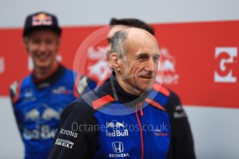 World © Octane Photographic Ltd. Formula 1 – Winter Test 1. Scuderia Toro Rosso STR13 Car Launch with Franz Tost. Circuit de Barcelona-Catalunya, Spain. Monday 26th February 2018.