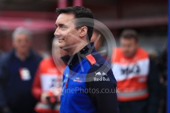 World © Octane Photographic Ltd. Formula 1 – Winter Test 1. Scuderia Toro Rosso STR13 Car Launch James Key. Circuit de Barcelona-Catalunya, Spain. Monday 26th February 2018.