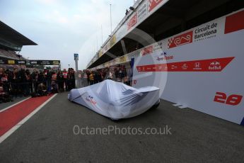 World © Octane Photographic Ltd. Formula 1 – Winter Test 1. Scuderia Toro Rosso STR13 Car Launch with Brendon Hartley and Pierre Gasly. Circuit de Barcelona-Catalunya, Spain. Monday 26th February 2018.